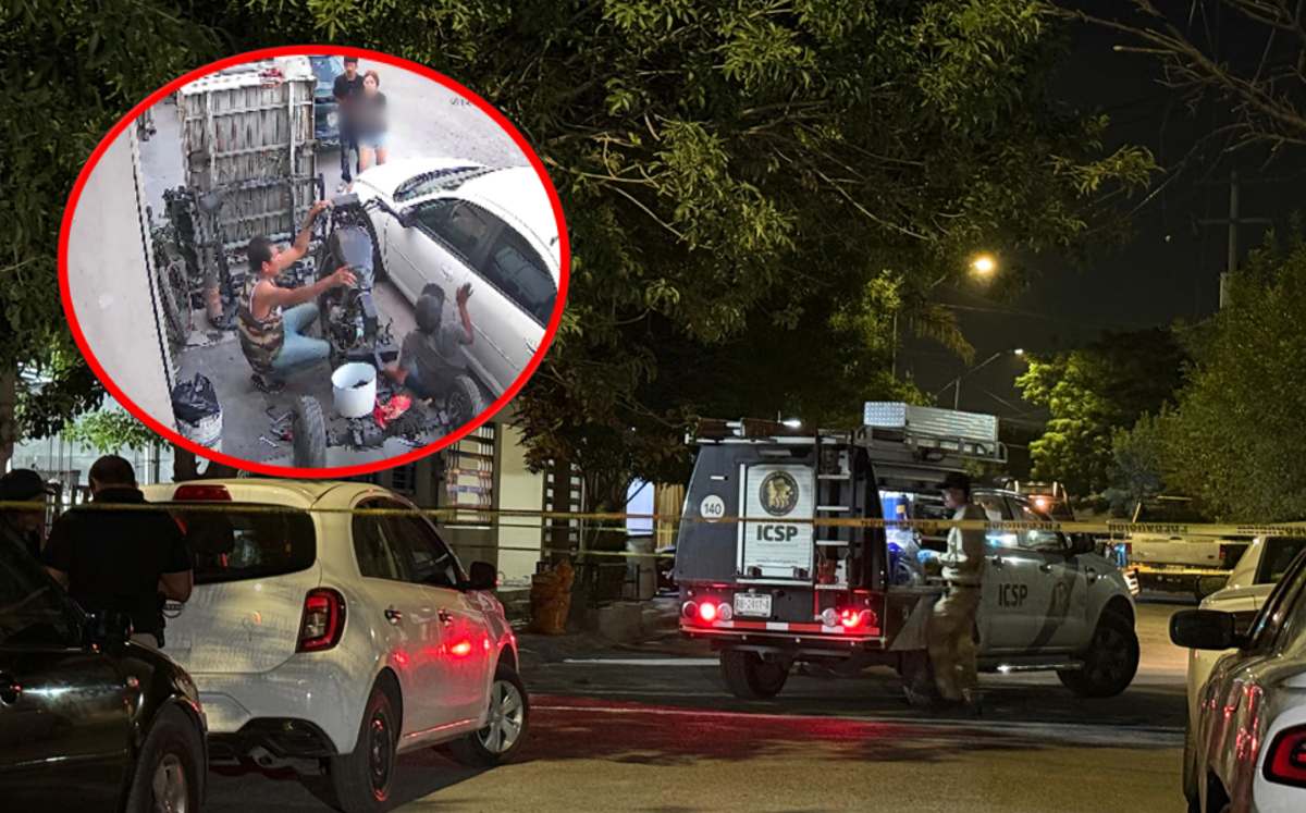 Cámaras de seguridad captaron el momento en que una joven mujer asesinada de varios disparos a un hombre en la colonia Los Vergeles, en Escobedo, Nuevo León. Cámaras de seguridad captaron el momento en que una joven mujer asesinada de varios disparos a un hombre en la colonia Los Vergeles, en Escobedo, Nuevo León.