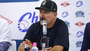 Benjamín Gil, manager Charros de Jalisco en conferencia de prensa.