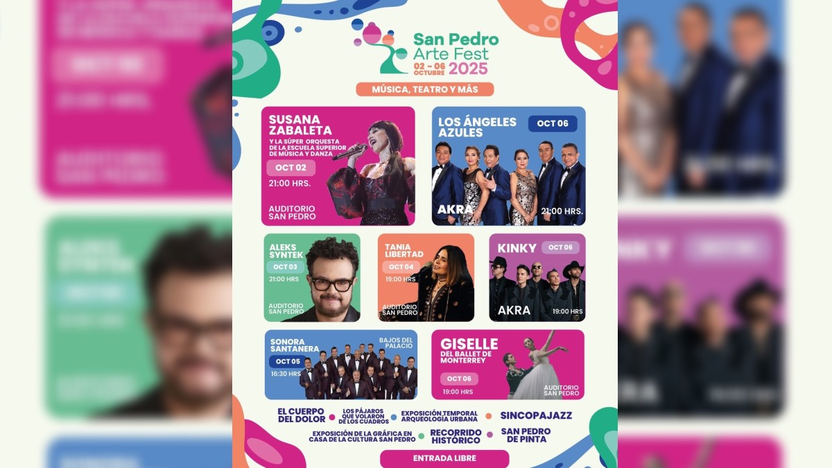 Calendario Arte Fest en San Pedro 2025 Calendario Arte Fest en San Pedro 2025
