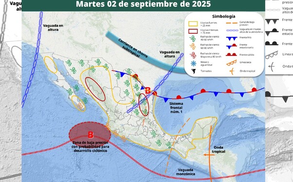 Frente frío 1 2 de septiembre 2025 Frente frío 1 2 de septiembre 2025