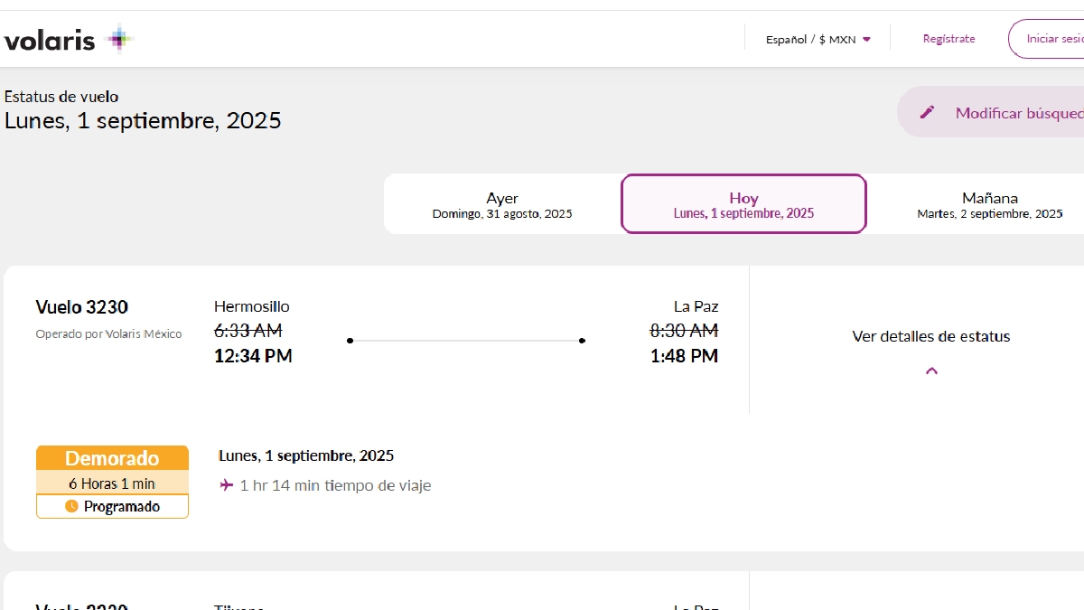 información de un vuelo de volaris información de un vuelo de volaris