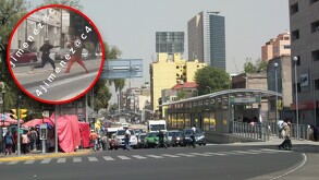 La avenida Balderas fue el escenario de una batalla campal donde dos hombres se pelearon por el amor de una mujer.