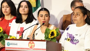 Helena Monzón, hermana de Cecilia, acudió al Congreso de la Unión para exponer la iniciativa junto con la diputada poblana Nora Escamilla, del PT.