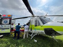 traslado niño helicóptero