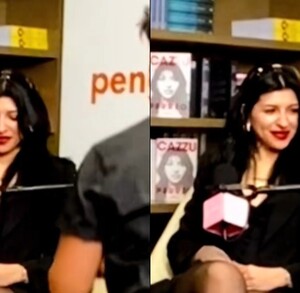 El gesto de sorpresa de Cazzu se volvió viral tras notar el parecido entre un técnico de producción y Christian Nodal, padre de su hija Inti.