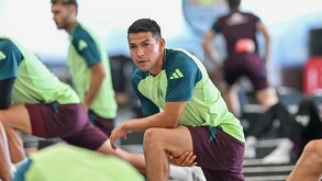Hirving Lozano con la Selección de México en la Fecha FIFA de septiembre 2025.