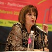 María Julia Lafuente hablando en honor del 'Arqui' Benavides.