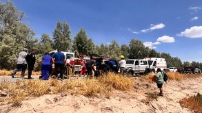 Del percance se hicieron cargo los elementos de la Policía Estatal y serían ellos quienes deslindarian las responsabilidades.