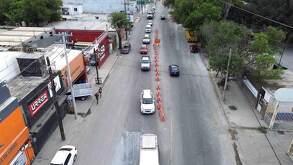 Contraflujo en avenida Diego Díaz de Berlanga en San Nicolás