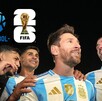 Lionel Messi con sus compañeros de la Selección de Argentina.