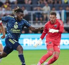 Allan Saint-Maximin en el partido contra DC United portando la camiseta del América.