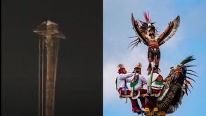 Una turista en crisis escaló el mástil de los Voladores en Cuetzalan. Tres danzantes heroicos la rescataron. La comunidad pide sanciones ejemplares.