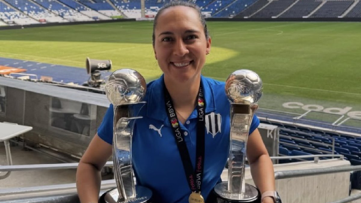 Amelia Valverde logró un bicampeonato con Rayadas en 2024 / @ameval_14
