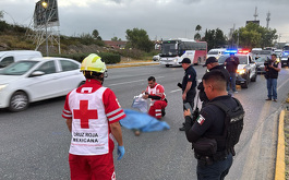 La conductora no logró frenar ni esquivar, impactando al jardinero de lleno, de tal manera que el cofre del automóvil quedó hundido.