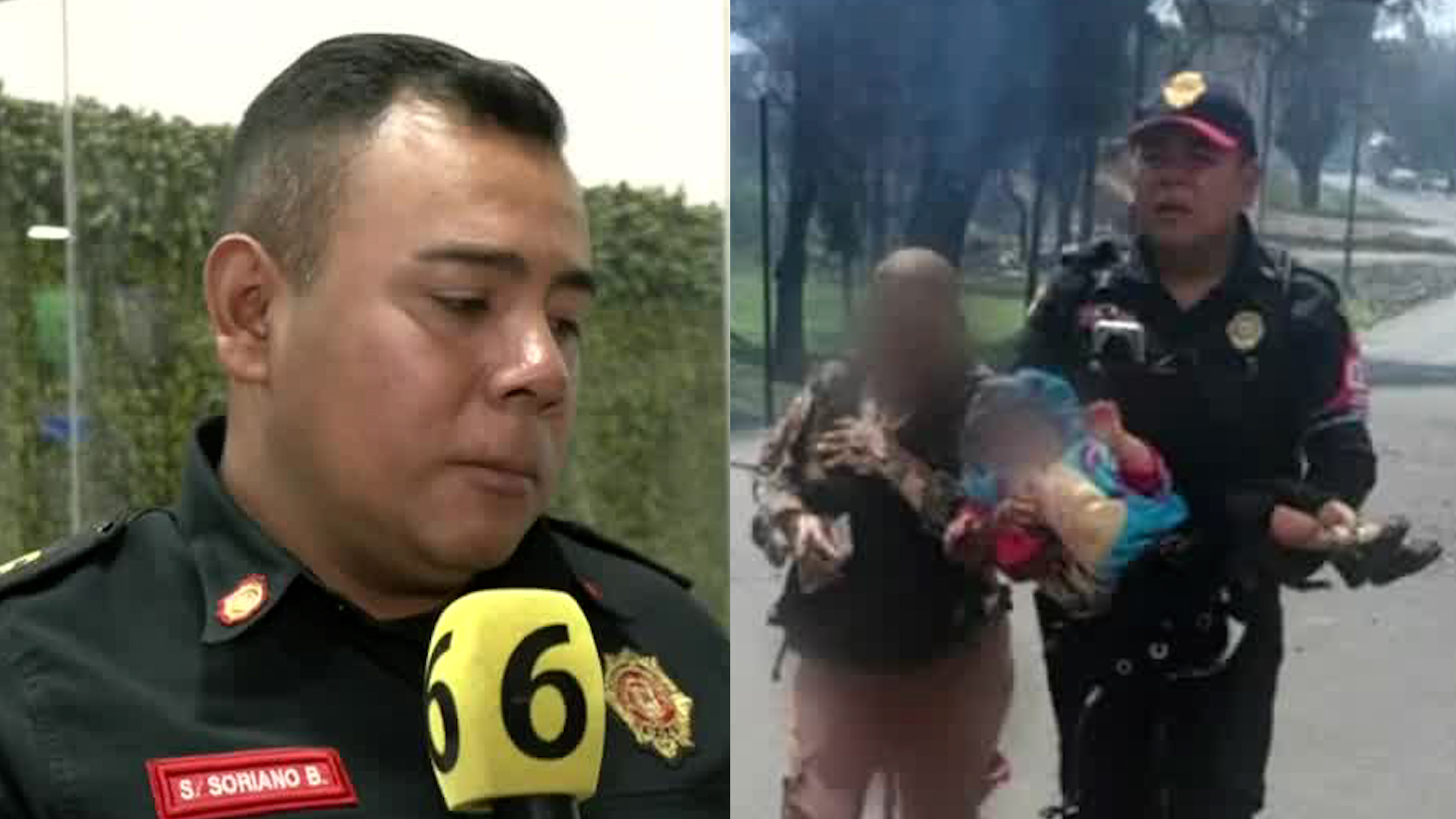 Sergio Ángel Soriano, policía segundo de PBI, rescató a una bebé resguardada por su abuela en la explosión de una pipa en Iztapalapa.