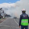 Momento exacto de la explosión de una pipa en puente de la Concordia, Iztapalapa.