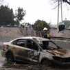 Autos quemados y abandonados durante explosión en Iztapalapa