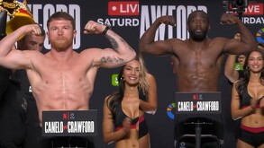 Canelo Álvarez y Terence Crawford se subieron a la báscula para superarla sin problemas desde el Allegiant Stadium de Las Vegas, Nevada.