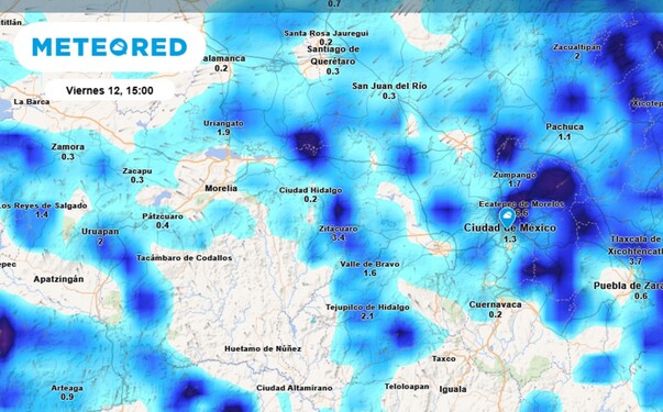 Probabilidad de lluvia en CdMX hoy 12 de septiembre. Aquí los detalles.