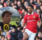 Anthony Martial en un partido con el Manchester United tras su paso con el club ingles.