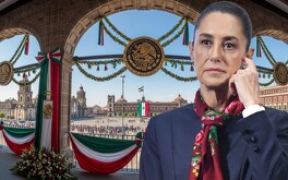 Claudia Sheinbaum ondea la bandera de México y se brindan respetos a los héroes de la patria durante su primer Grito de Independencia.