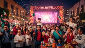 La cabecera municipal del Estado de México tendrá un concierto después del clásico Grito de Independencia dado por la gobernadora Delfina Gómez