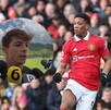 Anthony Martial en un partido con el Manchester United tras su paso con el club ingles.