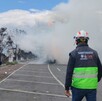 Momento exacto de la explosión de una pipa en puente de la Concordia, Iztapalapa.