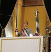 Claudia Sheinbaum ondea la bandera de México y se brindan respetos a los héroes de la patria durante su primer Grito de Independencia.