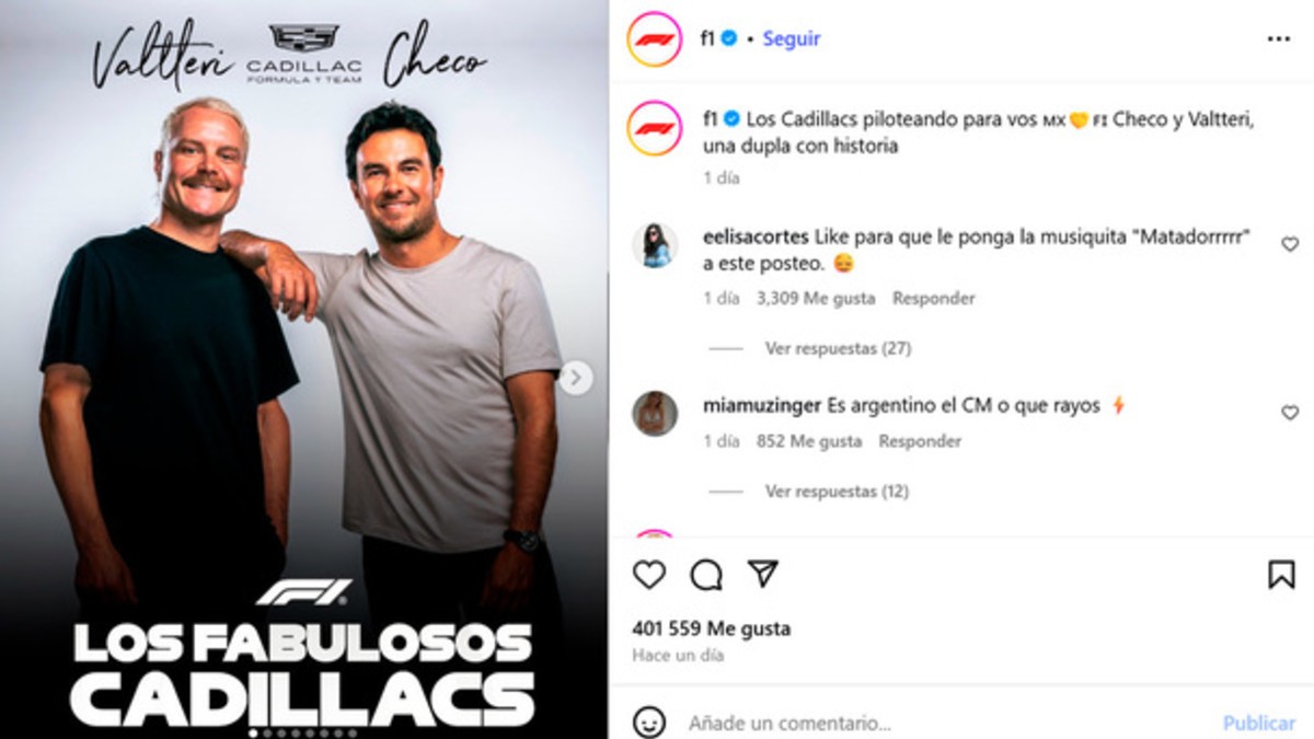 Checo Pérez y Valtteri Bottas debutarán con Cadillac en la temporada 2026 de la Fórmula 1, sin embargo, ya comienzan a ganar reflectores.