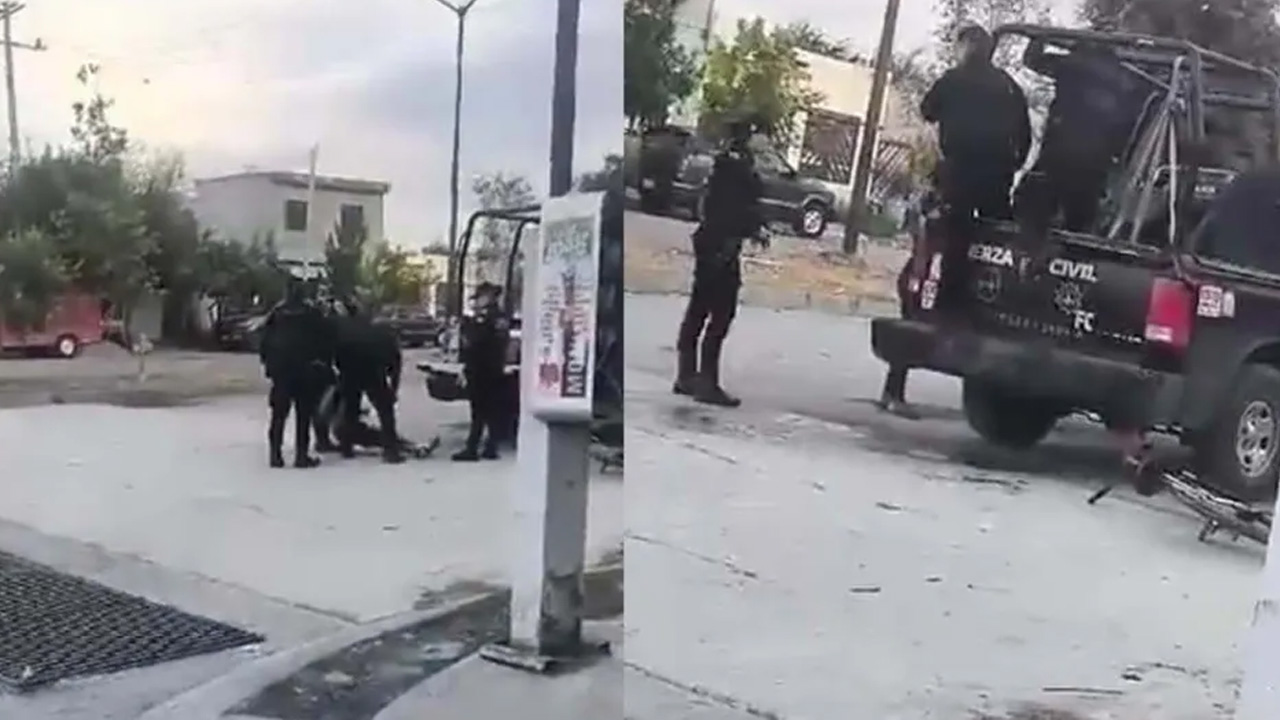 Cuatro policías de Fuerza Civil en Juárez, NL, fueron suspendidos tras un arresto en el que un detenido resultó lesionado.