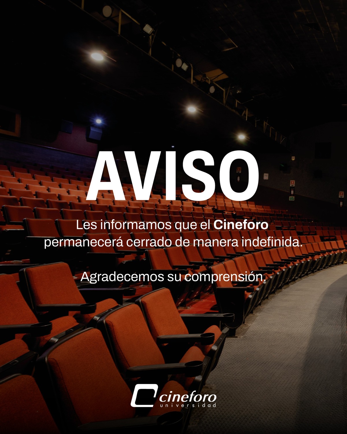 Aviso cierre Cineforo septiembre 2025 Aviso cierre Cineforo septiembre 2025