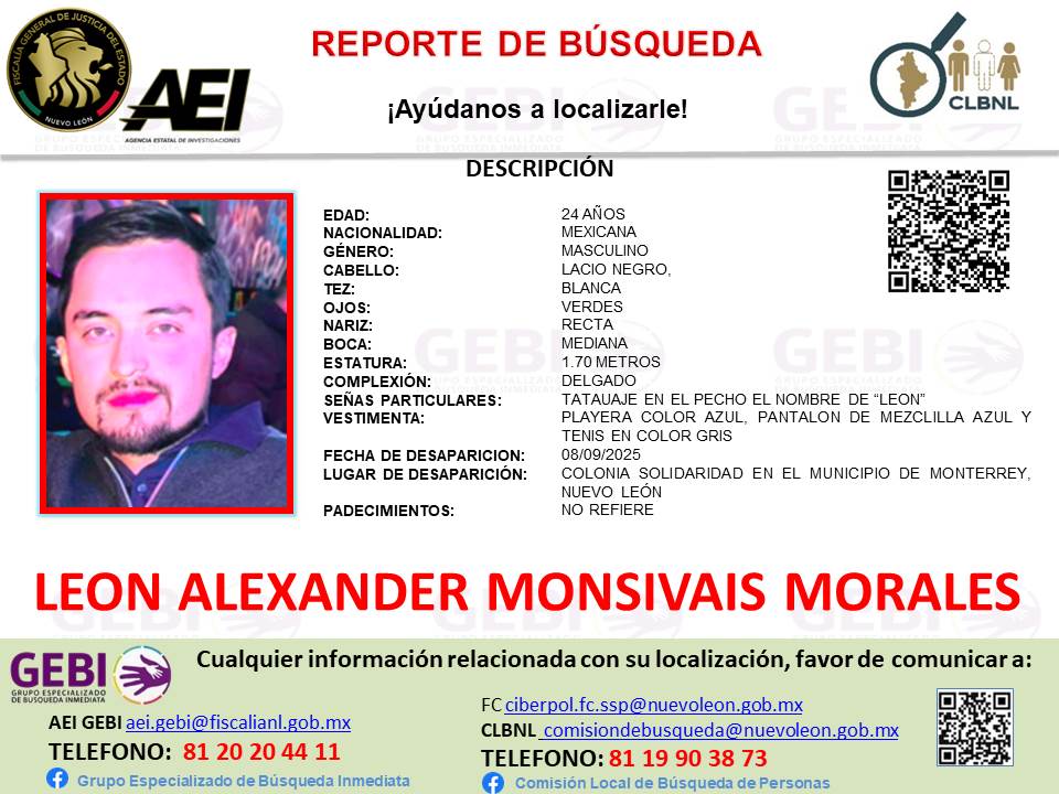 Desaparecido en Monterrey