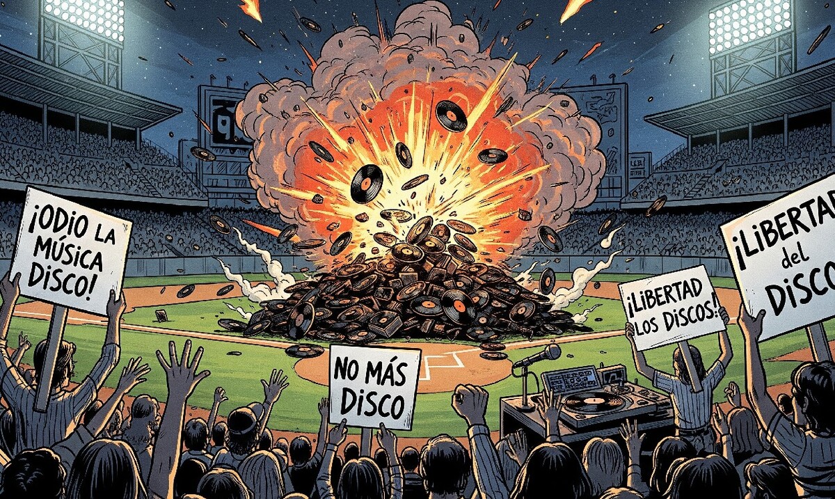 Así pasó la Disco Demolition Night / Gemini IA