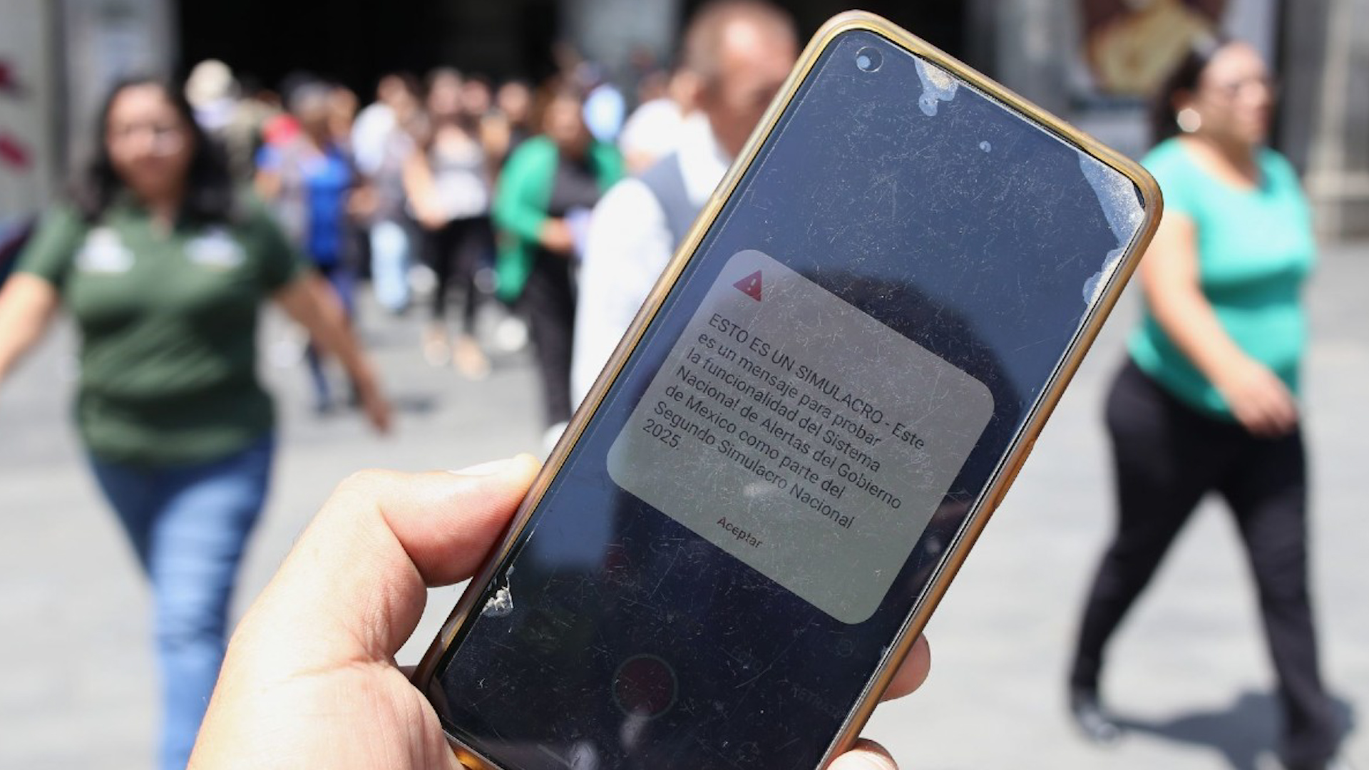 El mensaje formó parte de una prueba de funcionalidad de la alerta sísmica para dispositivos móviles, sin importar su marca o compañía.