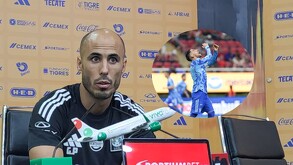 Guido Pizarro hablando para los medios de comunicación sobre el rendimiento de Tigres en Liga MX