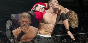 John Cena en WWE durante su gran rivalidad ante Edge en el año 2006. John Cena en WWE durante su gran rivalidad ante Edge en el año 2006.