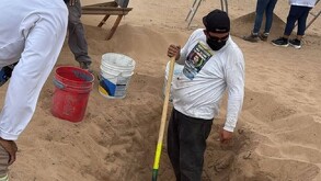 El descubrimiento se realizó al final de la calle 26, gracias a una denuncia anónima que alertó a los buscadores.