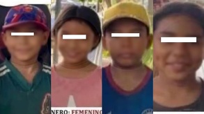 Los hermanitos, dos niños y dos niñas, dejaron de ser vistos en el poblado del Kilómetro 30, quienes incluso vestían aún el uniforme de la escuela.