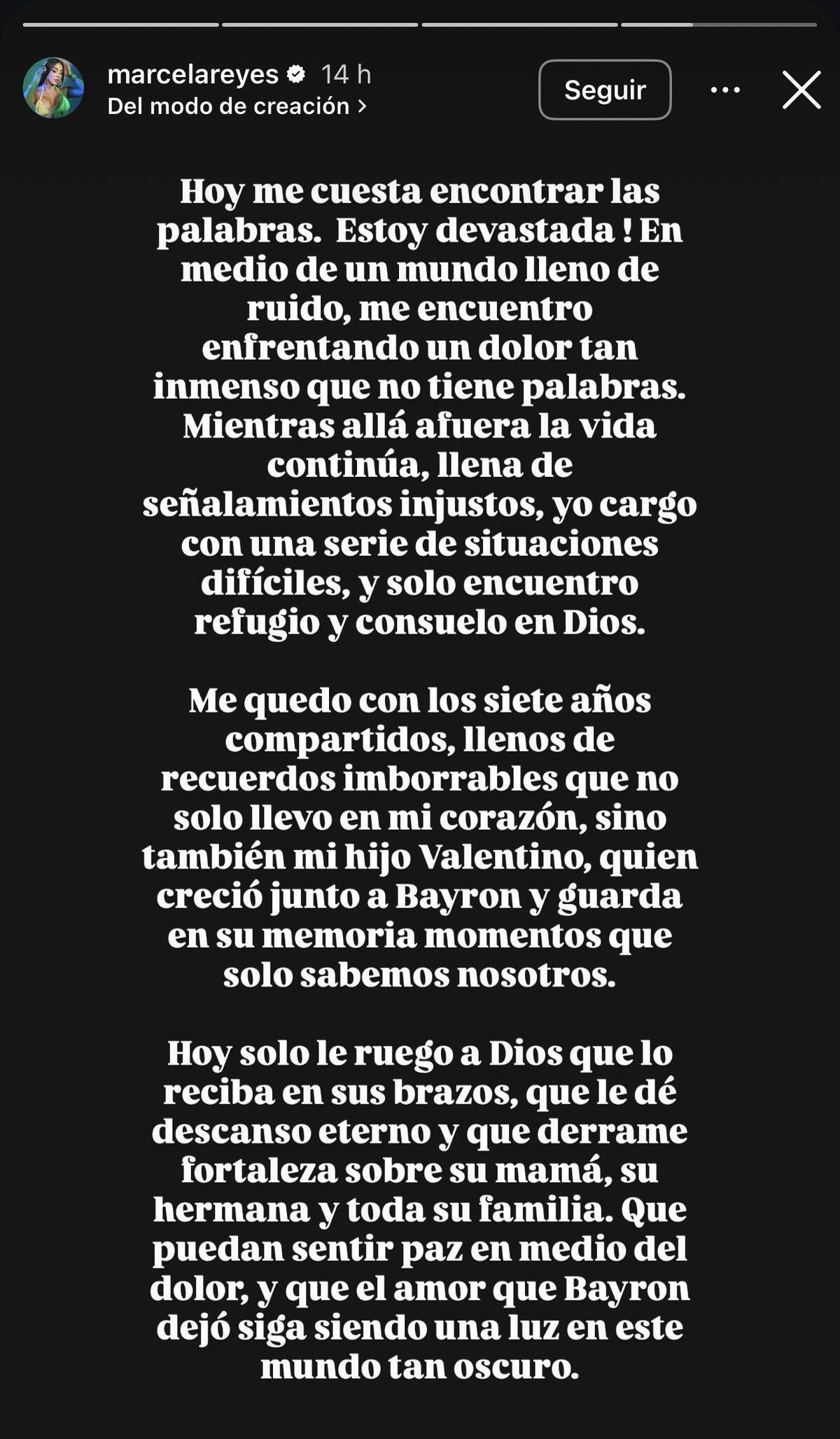 Marcela Reyes reacciona a la muerte del cantante B-King