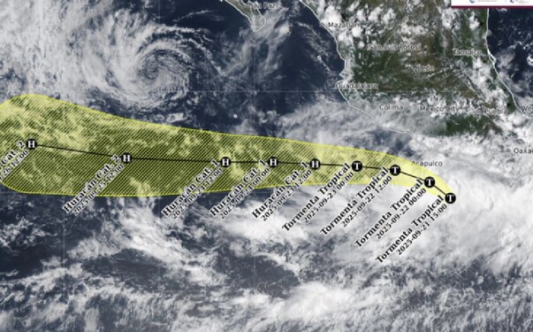 Trayectoria de la tormenta tropical Narda Trayectoria de la tormenta tropical Narda