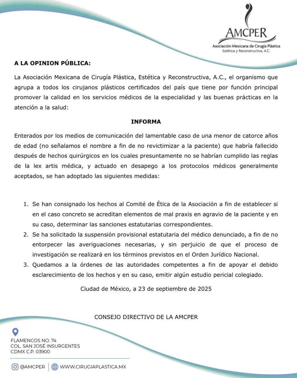 La presidenta de México, Claudia Sheinbaum, anunció hoy que el gobierno federal intervendrá en el caso de Paloma Nicole. La presidenta de México, Claudia Sheinbaum, anunció hoy que el gobierno federal intervendrá en el caso de Paloma Nicole.