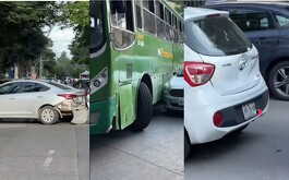 Tres incidentes viales se vieron en Guadalajara en apenas unos metros