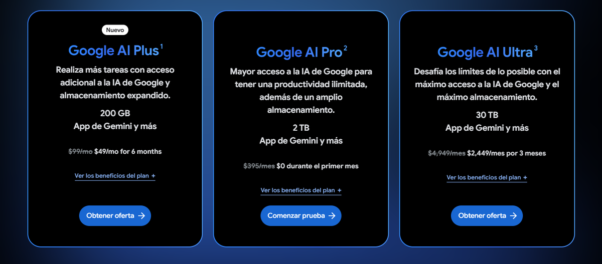 Google ha anunciado Google AI Plus, un nuevo plan de suscripción que se sitúa entre la versión gratuita y el plan AI Pro.