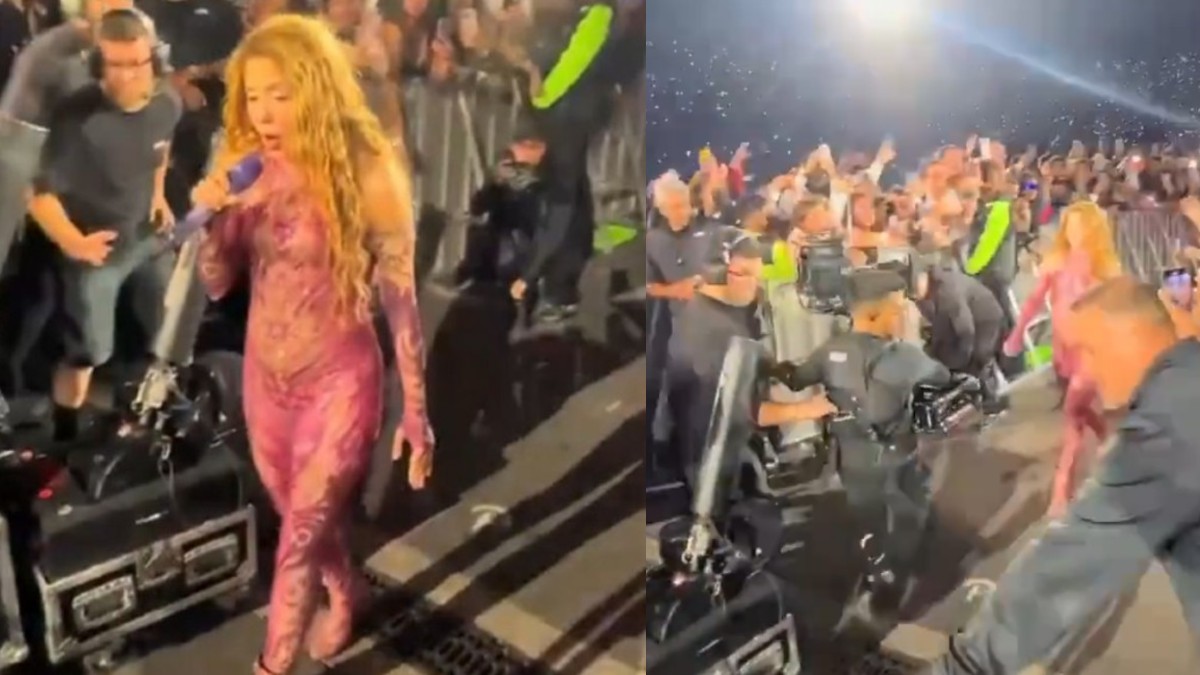 El gesto de Shakira al no auxiliar a un camarógrafo que cayó frente a ella fue señalado como falta de empatía por usuarios en redes sociales.