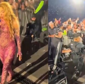 El gesto de Shakira al no auxiliar a un camarógrafo que cayó frente a ella fue señalado como falta de empatía por usuarios en redes sociales.