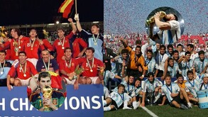 España campeón del Mundo Sub-20 en 1997 y Argentina campeón en 2007