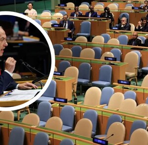 ONU se vacía con llegada de Netanyahu
