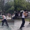 Pelean estudiantes del Conalep de Guadalupe en plaza pública.