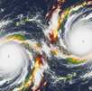 El fenómeno real que ocurre cuando dos tormentas tropicales interactúan, es conocido como el Efecto Fujiwhara, el cual puede traer graves consecuencias.